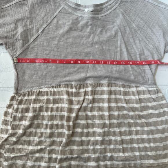 Mur Mur Medium Weight Scoop Neck Long Sleeve Striped Tunic-sz L - Picture 6 of 6